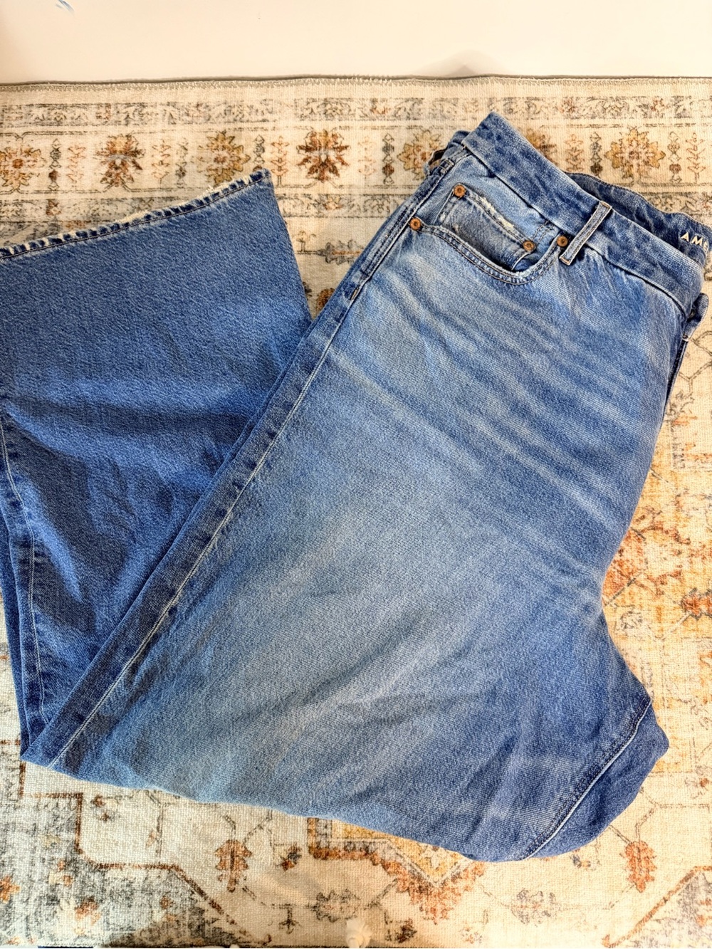 American Eagle Curvy Super High Rise Baggy Straight